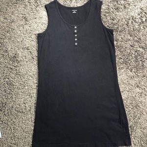 Lands End Classic Black Tank Dress